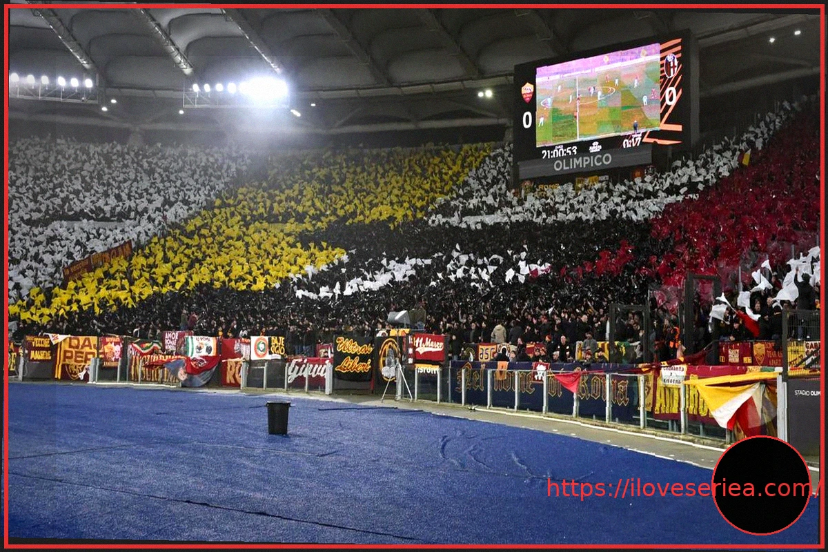 Preview Spectacular Capitoline Wolf Tifo Wows Fans at Roma-Bologna Match
